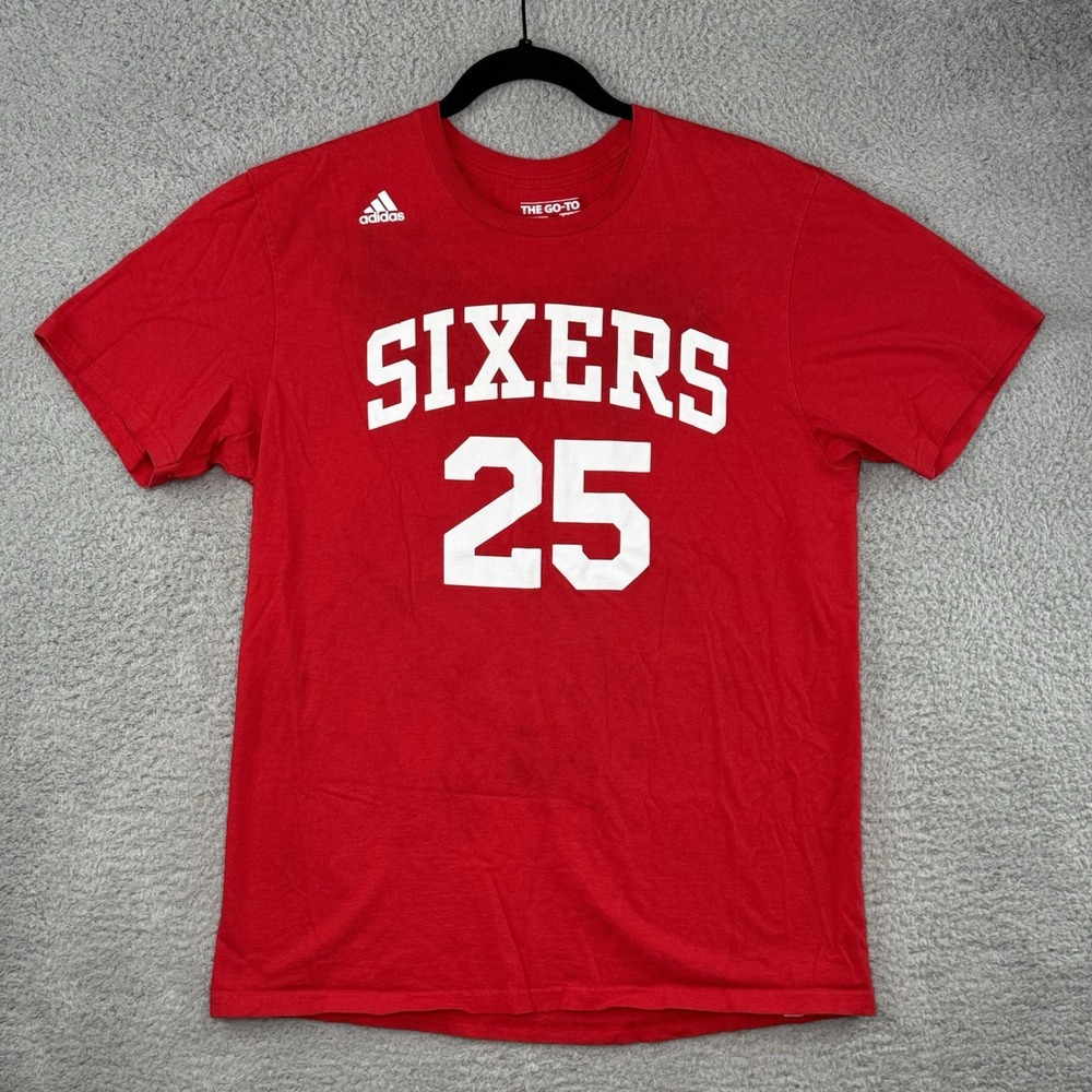 Philadelphia 76ers Adidas The Go To Tee Mens Large Red 25 Ben Simmons Sixers